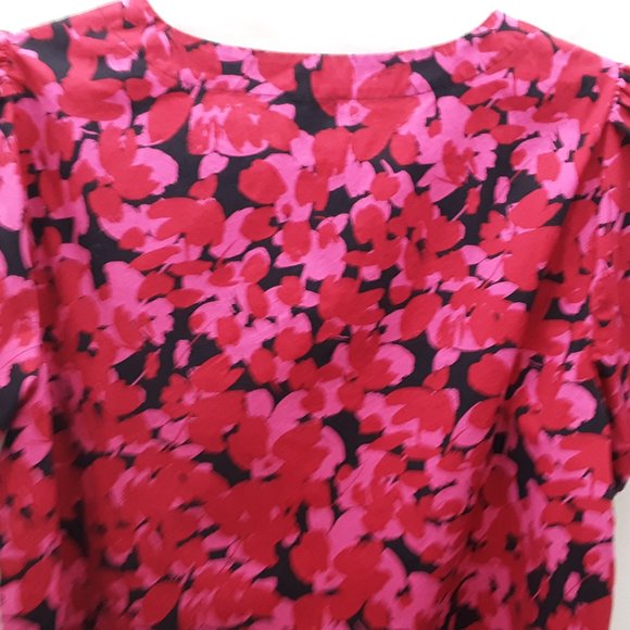 J. Crew  Reimagined Short Sleeve Pullover Blouse Top Shirt Shoulder Buttons Med - Picture 11 of 15